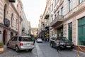 The majestic buildings of the Soviet era on Galaktion Tabidze St in the old part of the Tbilisi city in Georgia