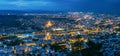 Tbilisi Georgia. Scenic Panoramic Top Field Of Vision. Cityscape Royalty Free Stock Photo