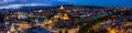 Tbilisi Georgia. Scenic Panoramic Top View Of Cityscape In Evening Illumination With Famous Landmark Royalty Free Stock Photo