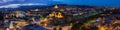 Tbilisi Georgia. Scenic Panoramic Top View Of Cityscape In Evening Royalty Free Stock Photo
