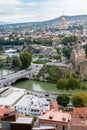 above view of Tbilisi city with Europe Square Royalty Free Stock Photo