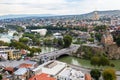 view of Tbilisi city with Metekhi and Rike park Royalty Free Stock Photo