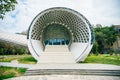 Tbilisi, Georgia - September, 2019 View entrance in the Rike Concert Hall. the Tube