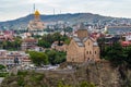 view of in Tbilisi city on cloudy autumn day Royalty Free Stock Photo