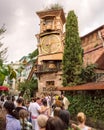 Tbilisi, Georgia - 08 29 2023: Tourists waiting for The Circle Of Life show in a small puppet theatre inside the Clock Royalty Free Stock Photo