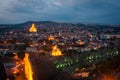 Tbilisi at night Royalty Free Stock Photo