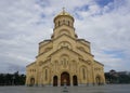 Tbilisi Sameba Cathedral Front View Royalty Free Stock Photo