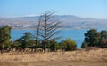 The Tbilisi sea or Tbilisi reservoir an artificial lake in the vicinity of Tbilisi that serves as a reservoir. Royalty Free Stock Photo