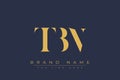 TBN abstract letter logo design Royalty Free Stock Photo