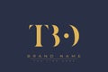 TBO abstract letter logo design Royalty Free Stock Photo