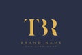 TBR abstract letter logo design Royalty Free Stock Photo