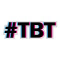 TBT hashtag for social media. Thursday throwback sign. Hashtag for photos or videos. Vector illustration. EPS 10.