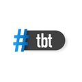 Tbt hashtag thursdat throwback symbol.
