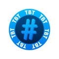 Tbt hashtag thursdat throwback symbol. Vector stock illustration. Royalty Free Stock Photo