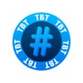 Tbt hashtag thursdat throwback symbol. Vector stock illustration.