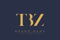 TBZ abstract letter logo design Royalty Free Stock Photo