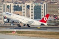 TC-JDN Turkish Airlines, Airbus A340-313X named ADANA Royalty Free Stock Photo