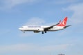 TC-JFU Turkish Airlines Boeing 737-800 (1) Royalty Free Stock Photo