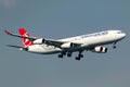 TC-JIH Turkish Airlines Airbus A340-313X KOCAELI Royalty Free Stock Photo