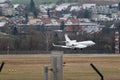 TC-OIL Dassault Falcon 7X jet in Zurich in Switzerland Royalty Free Stock Photo