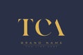 TCA abstract letter logo design Royalty Free Stock Photo