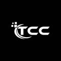 TCC letter logo design on black background. TCC creative initials letter logo concept. TCC letter design Royalty Free Stock Photo
