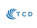 TCD letter logo design on white background. TCD creative circle letter logo etter design