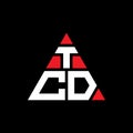 TCD triangle letter logo design with triangle shape. TCD triangle logo design monogram. TCD triangle vector logo template with red