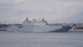 TCG Anadolu Ship passing Bosphorus, Istanbul