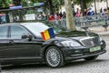 Tchad Diplomatic car during Military parade (Defile) in Republic Day (Bastille Day). Champs Elysees Royalty Free Stock Photo
