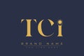 TCI abstract letter logo design Royalty Free Stock Photo