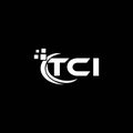 TCI letter logo design on black background. TCI creative initials letter logo concept. TCI letter design Royalty Free Stock Photo