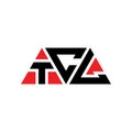 TCL triangle letter logo design with triangle shape. TCL triangle logo design monogram. TCL triangle vector logo template with red Royalty Free Stock Photo