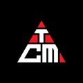 TCM triangle letter logo design with triangle shape. TCM triangle logo design monogram. TCM triangle vector logo template with red Royalty Free Stock Photo