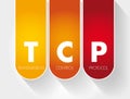 TCP - Transmission Control Protocol acronym, technology concept background