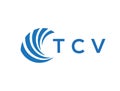 TCV letter logo design on white background. TCV creative circle letter logo