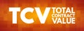 TCV - Total Contract Value acronym concept