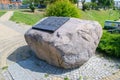 Tczew, Poland - June 18, 2017: Memorial for memorize Soldiers defending the bridge during the Second World War. Royalty Free Stock Photo