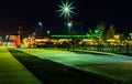 TD Ameritrade Park Men`s College World Series at Fahey Street Omaha Nebraska at night