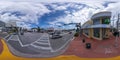 TD Bank Miami Beach FL Alton Road shot with 360 camera Royalty Free Stock Photo