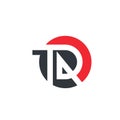 td or trd letter icon illustration vector design