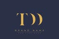 TDD abstract letter logo design Royalty Free Stock Photo