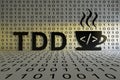 TDD concept text sunlight 3D Royalty Free Stock Photo