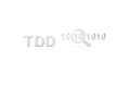 TDD concept white background 3d Royalty Free Stock Photo