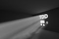 TDD rays volume light concept Royalty Free Stock Photo