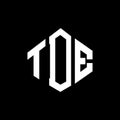 TDE letter logo design with polygon shape. TDE polygon and cube shape logo design. TDE hexagon vector logo template white and Royalty Free Stock Photo