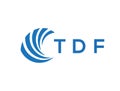 TDF letter logo design on white background. TDF creative circle letter logo Royalty Free Stock Photo