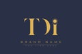 TDI abstract letter logo design Royalty Free Stock Photo