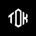 TDK letter logo design with polygon shape. TDK polygon and cube shape logo design. TDK hexagon vector logo template white and Royalty Free Stock Photo