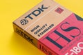 TDK VHS video cassette, retro video technology